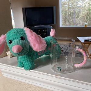 💝 New Starbucks pink heart confetti Valentine’s Day 2022 clear mug